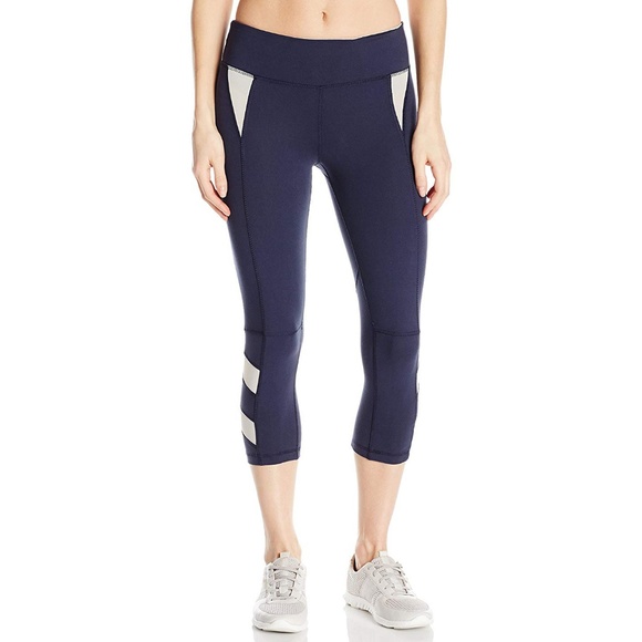 NWT Zobha Wonder Reflective Capri Leggings Blue Size Small MSRP $97 NEW - Picture 6 of 8